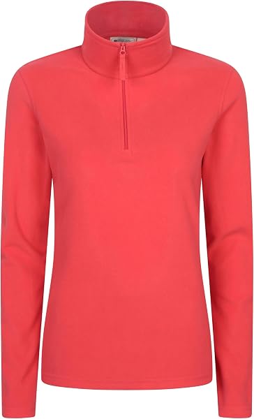 Mountain Warehouse Camber Half Zip Women's Fleece - Lightweight, Warm & Cosy Half Zip Sweatshirt - Best for Spring Summer, Camping, Outdoors, Travelling & Hiking - 1