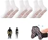 3 Pair AFIZ Tourmaline Slimming Health Sock Veinesheal Thermotherapeutic Sock Soothingfeet Thermotherapeutic Socks Veinesheal Self-Heating Socks for Women Men White
