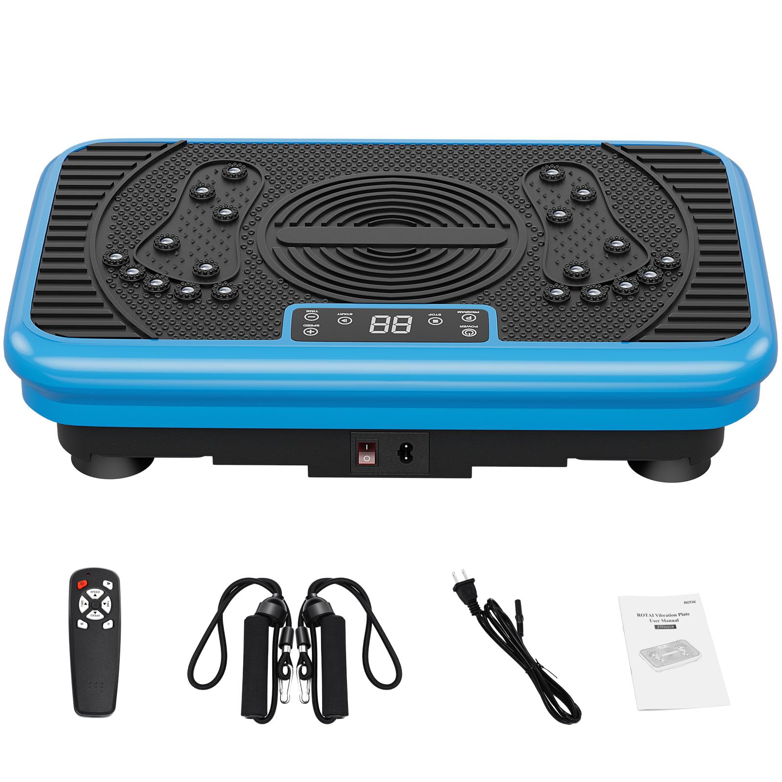Vibration Plate Exercise Machine for Home Workout Whole Body Vibration Platform for Lymphatic Support Weight Loss Quiet Anti-Slip