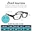 Sleep ZM Blue Light Blocking Glasses for Women + Men - Better Sleep + Anti Eye Strain Protection - Computer Screens & Gaming - Large Black Fit over - Daytime Clear Lens