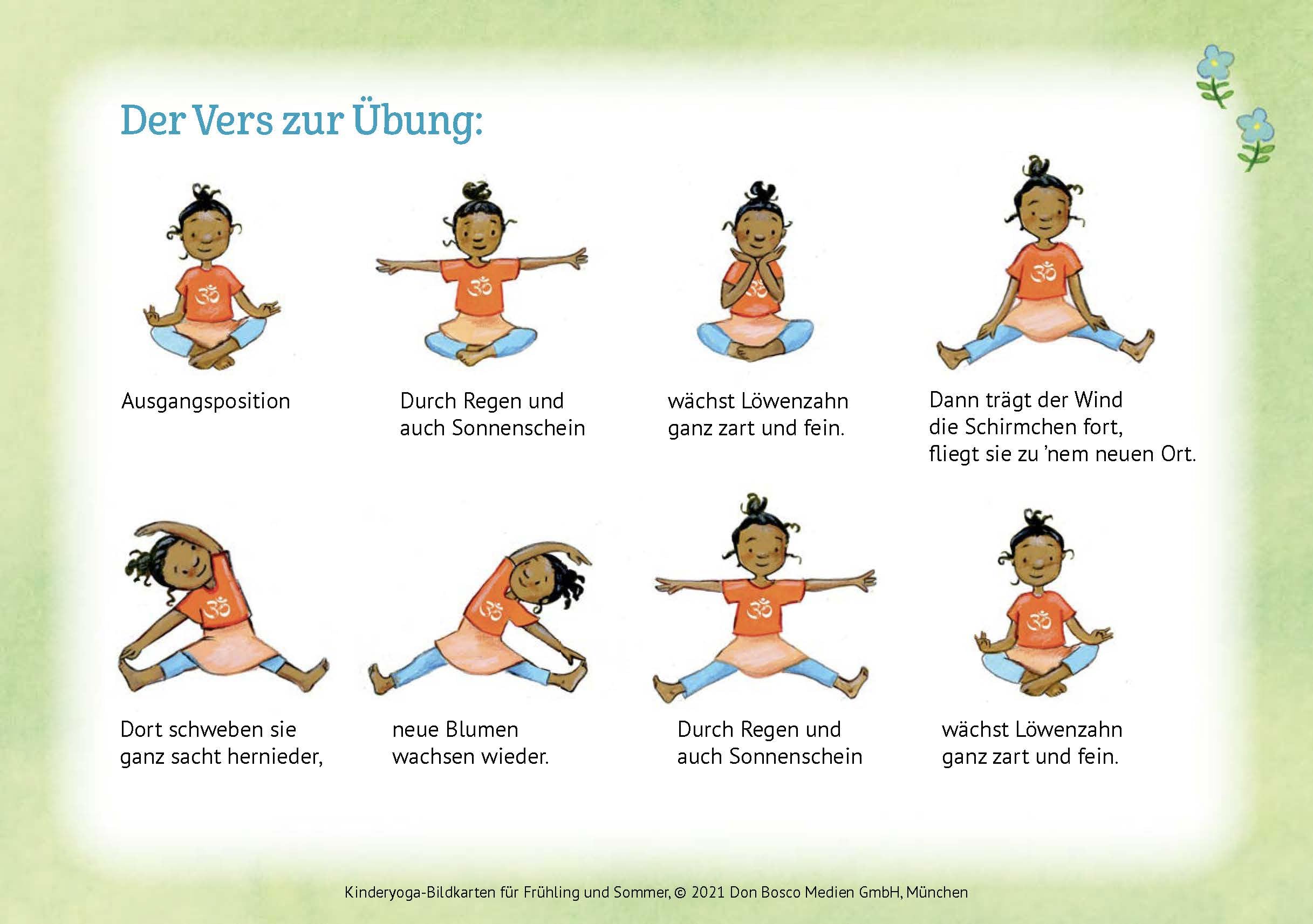 Kinderyoga-Bildkarten für Frühling und Sommer: Yogaflows und Reime für kleine Yoginis. Einfache Yoga-Übungen für Kita & Grundschule. Bewegen - entspannen - Stress abbauen. Für Kinder von 4 - 10 Jahren