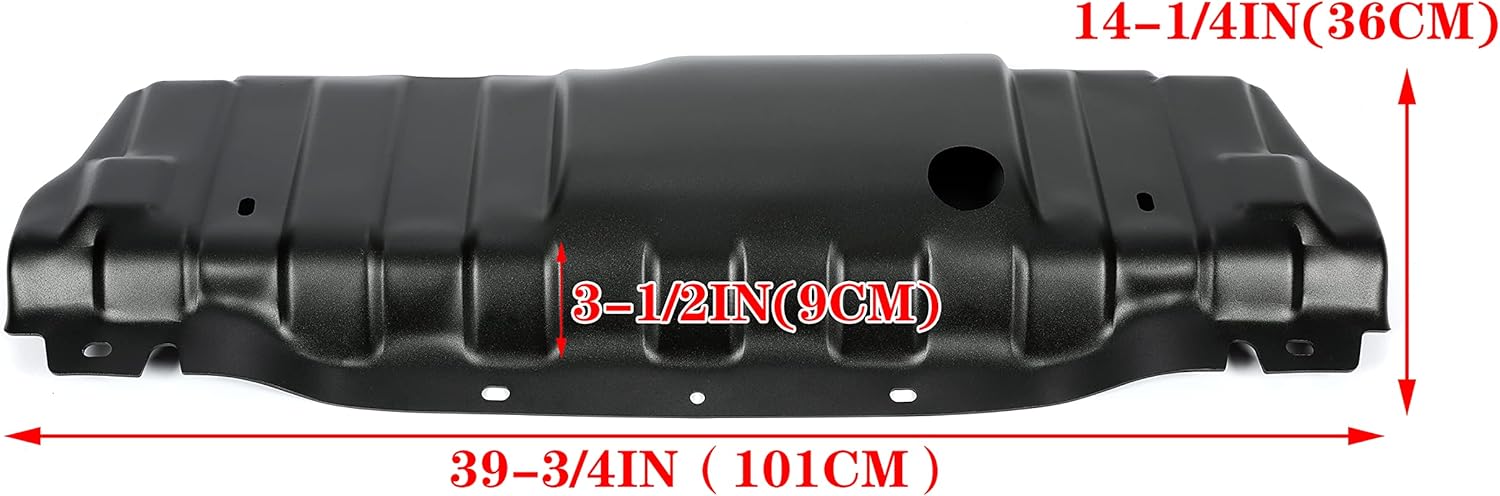 KUAFU Front Bumper Skid Plate Compatible with 2007-2018 Jeep Wrangler Rubicon X and 10th Anniversary Bumpers 82214330 Lower Air Dam Deflector Valance Cover Panel Board Guard Protector Black