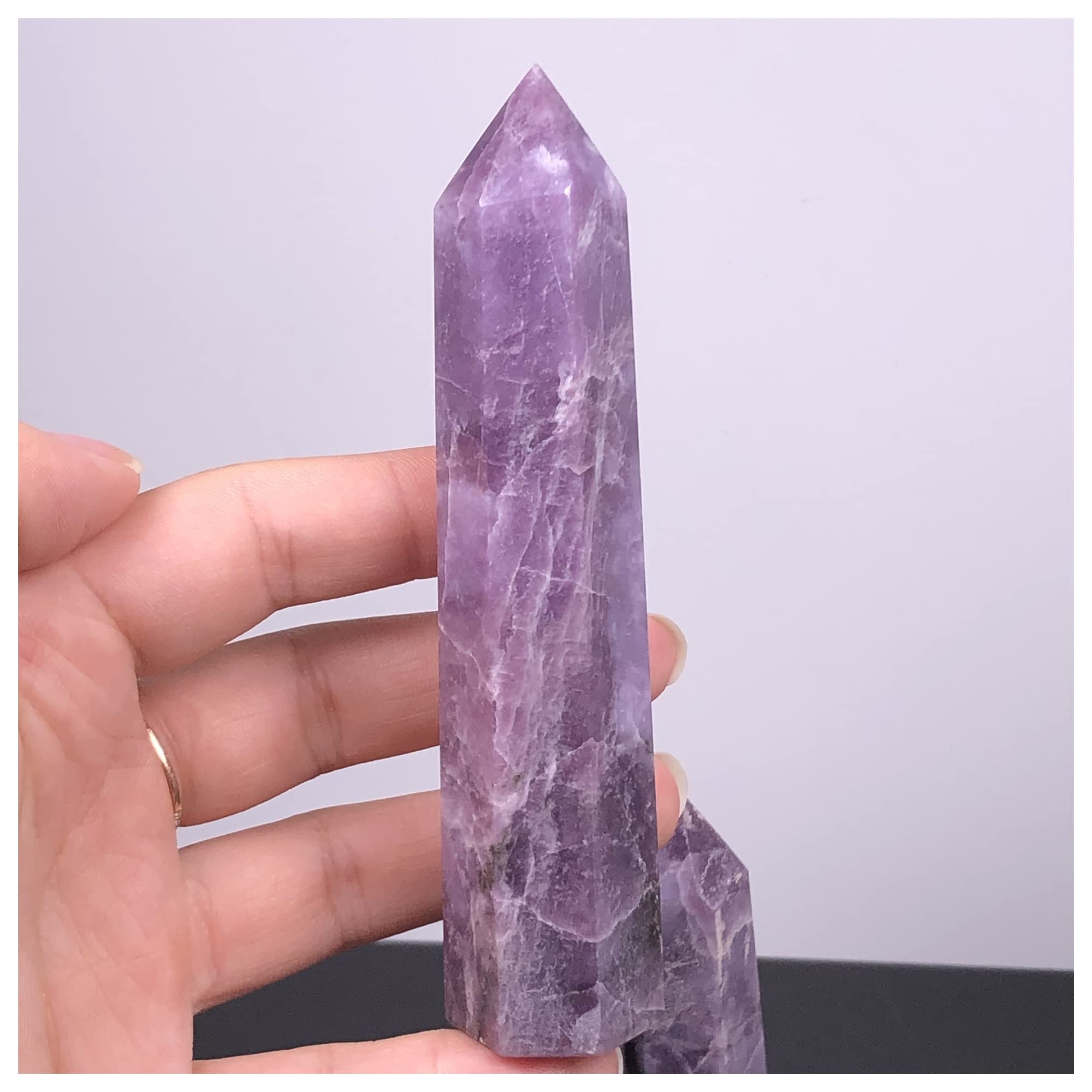 Amazon.co.jp: 天然レピドライト クリスタル ポイント レア ジェム