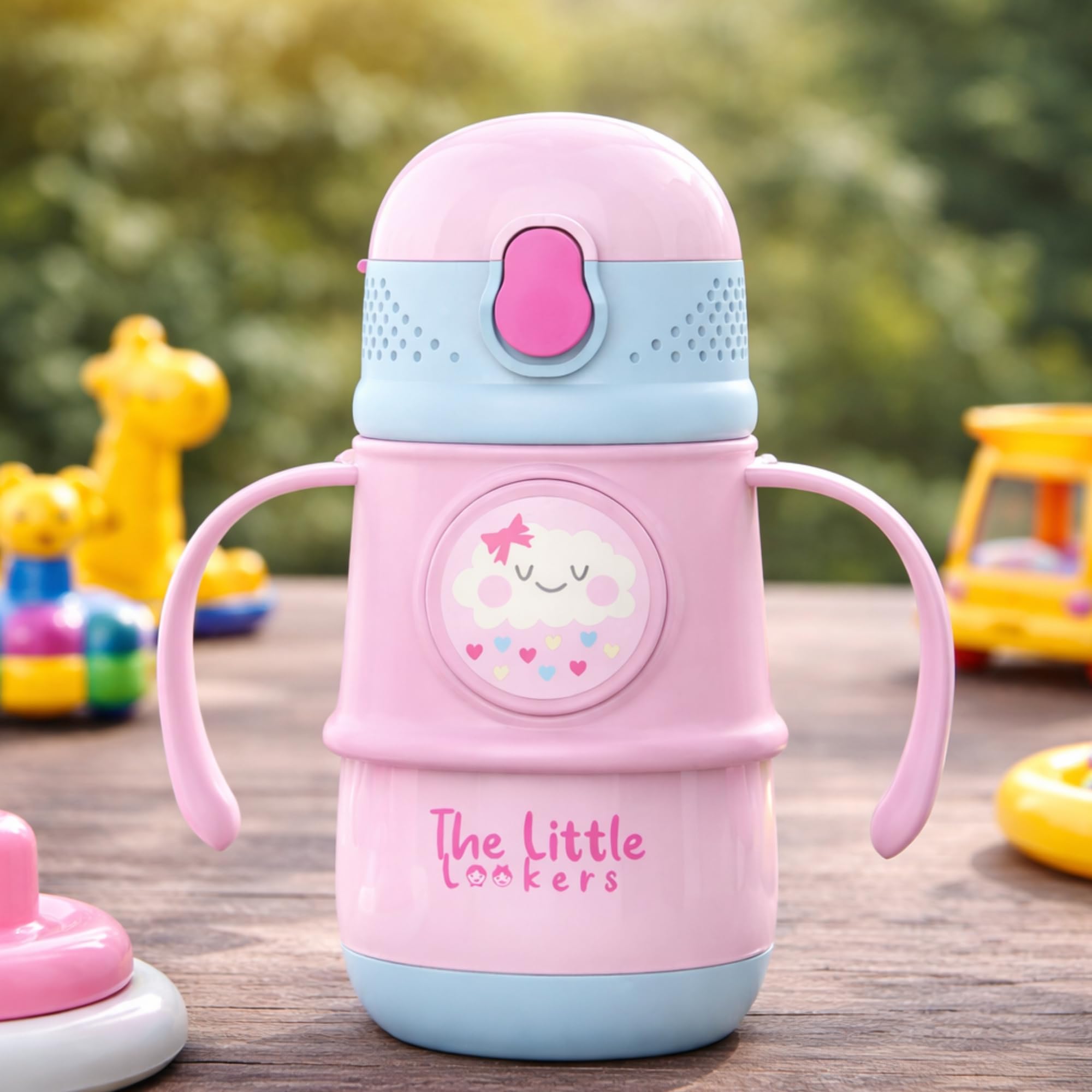 THE LITTLE LOOKERS Sipper for Kids | Stainless Steel Hot & Cold Sipper Bottle for Baby | Rust-Proof | Travelling Water Bottle | Ideal Sipper Water Bottle for School Kids (Pink, 300, Milliliters)-image-43