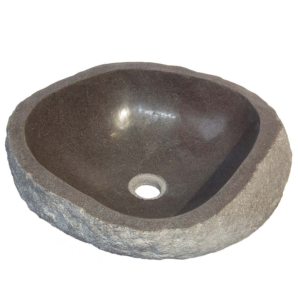 MP - Lavabo de piedra natural (canto de río, para instalar, diámetro 40/50 cm)Puedes elegirlo según las fotos.