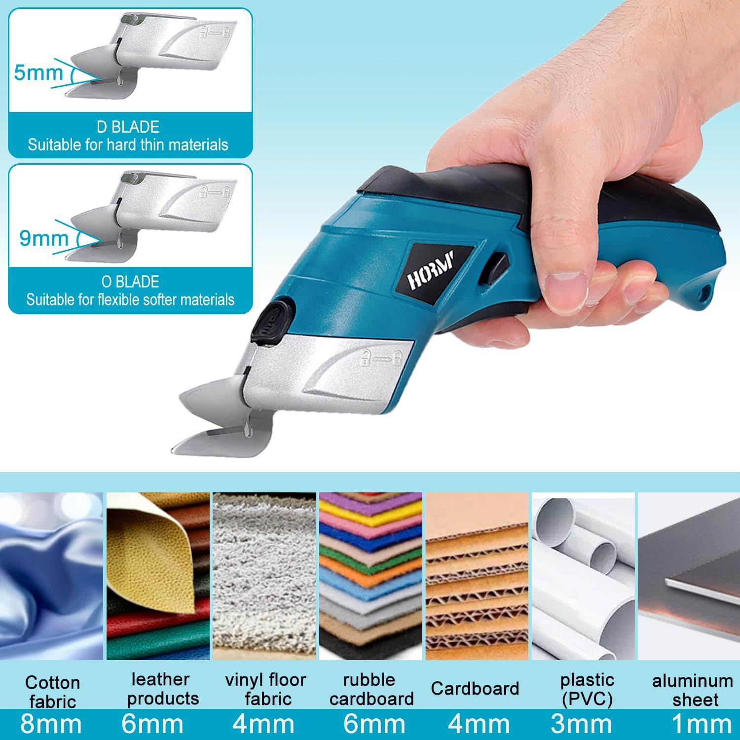 Cordless Electric Scissors,3.7V Fabric Cutter,Equipped with 2 Blades and 1 Charging line,Electric Cardboard Cutter for Fabrics,Cardboard,Carpets