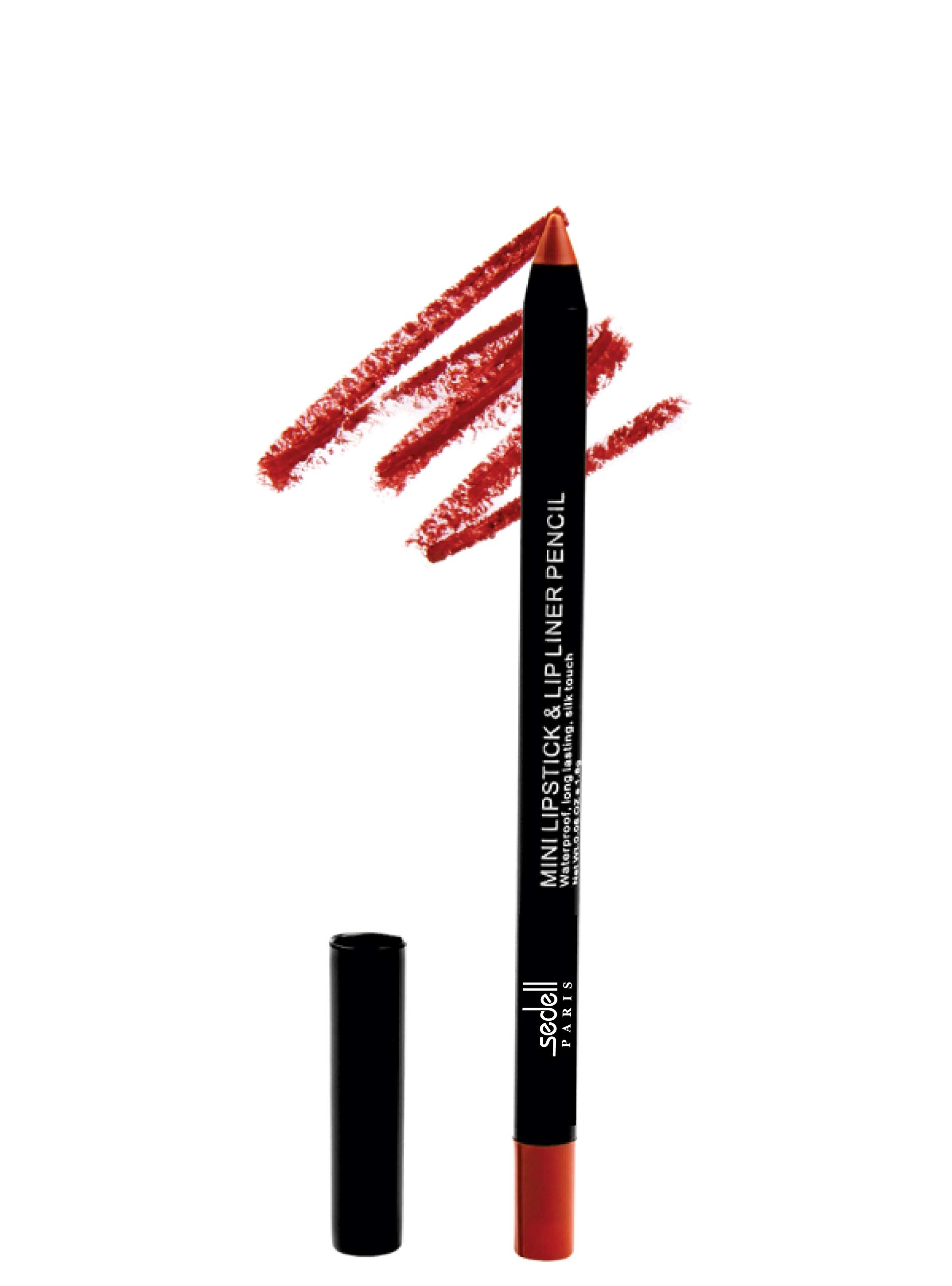 Sedell Professional Mini Lipstick & Lip Liner Pencil, Red,-image-33