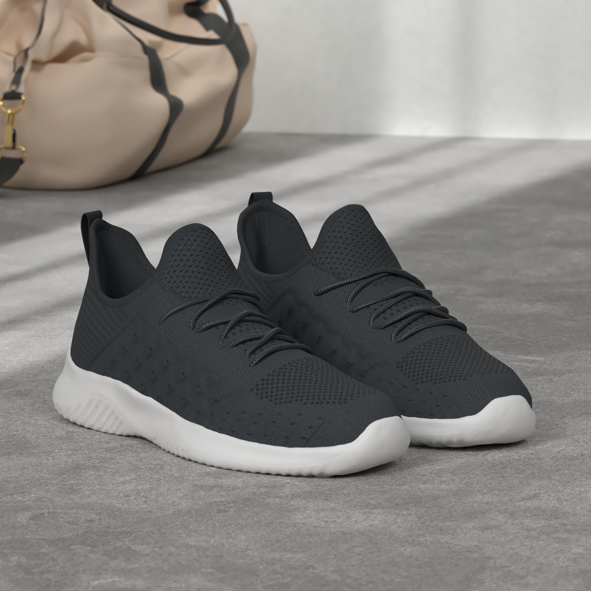 Feethit - Zapatillas de senderismo para hombre, ligeras, transpirables, antideslizantes, cómodas y a la moda para hombres, Gris (Gris oscuro), 43 EU