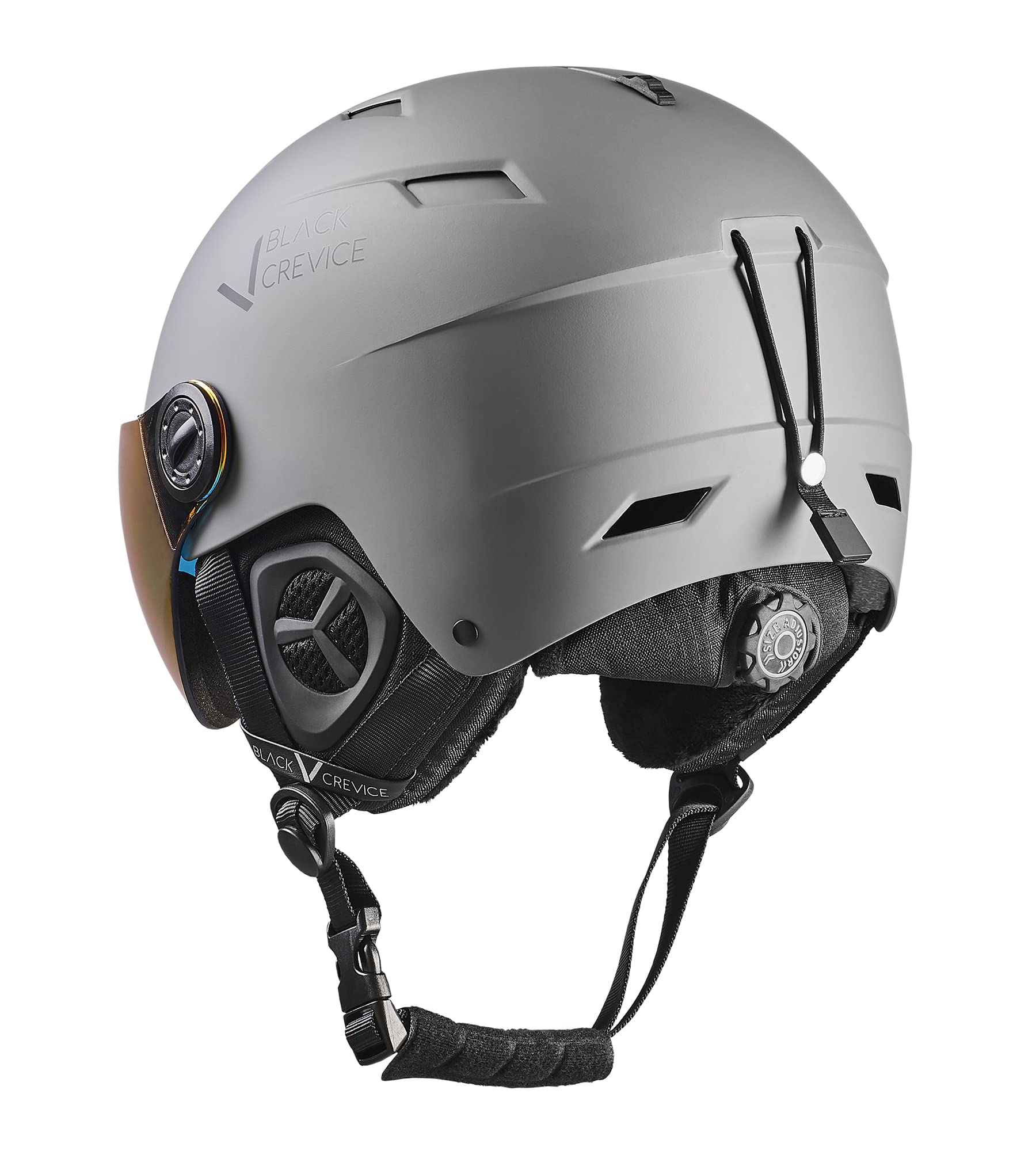 Black Crevice Kirchberg, Casco da Sci Traspirante Unisex di Alta Qualità, Con Aperture di Ventilazione, Personalizzabile