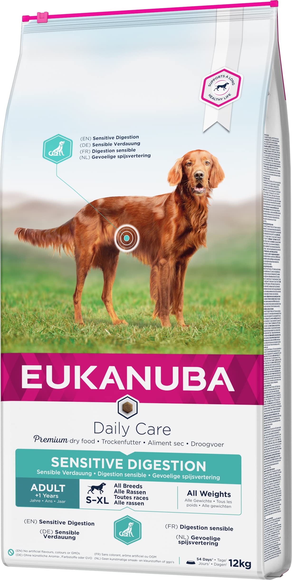 Eukanuba Daily Care Alimento seco para perros adultos con Digestión Sensible 12 kg