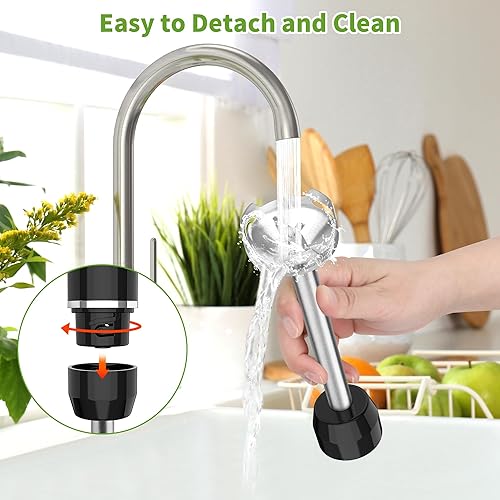 Miniatura 6 de Batidora de inmersión inalámbrica de mano batidora de mano inalámbrica 4 en 1 con picadora de 16.9 fl oz, vaso de precipitados de 20.3 fl oz,