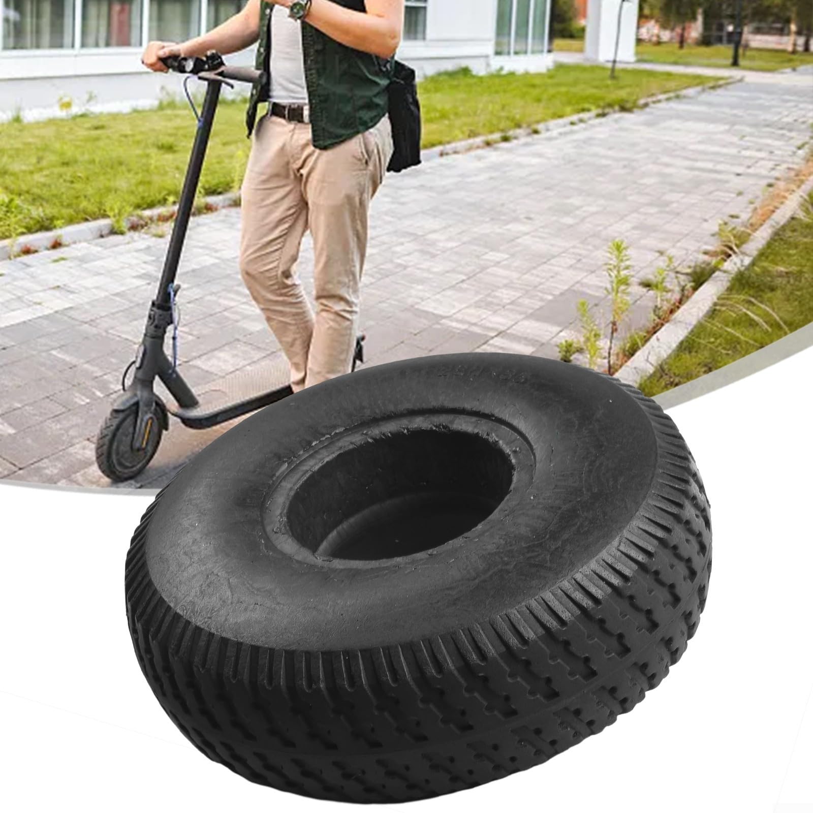 Pneumatico solido da 10 pollici,4.10/3.50-4 '', Ruota 260X85mm, Ruote pneumatiche per carriola, Camion di sacchi, carrello, camion a mano