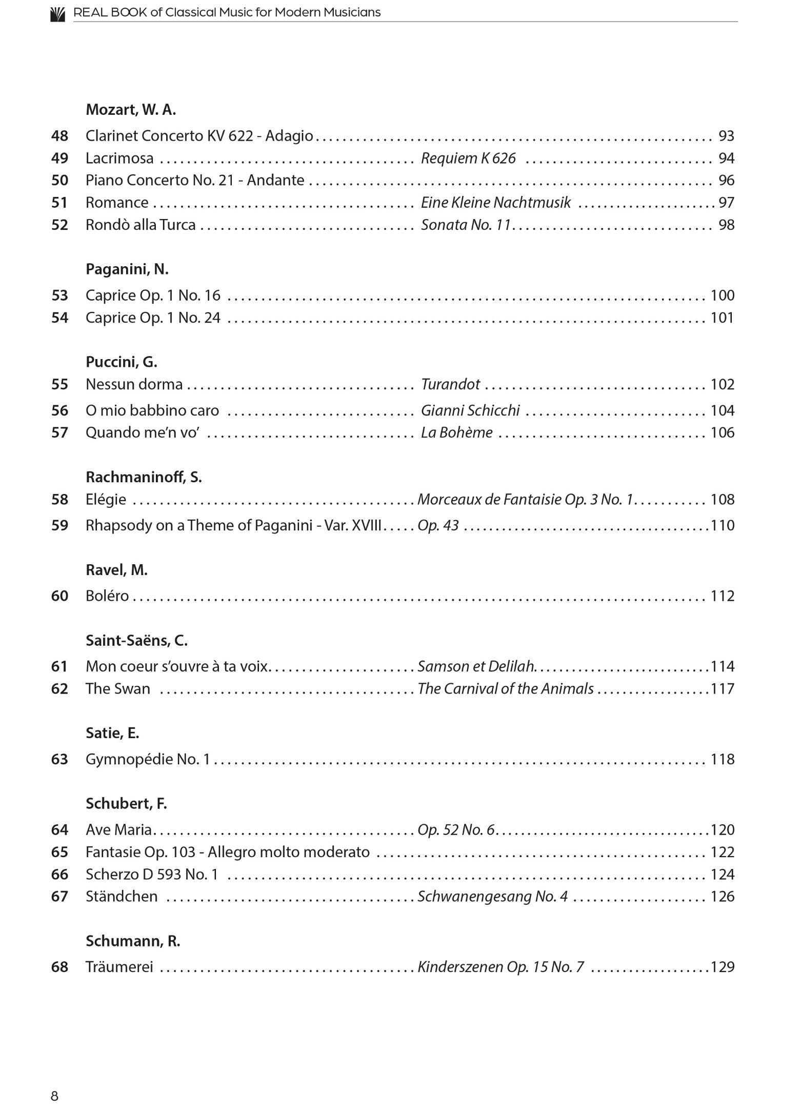 Real book of classical music for modern musicians. Ediz. italiana e inglese (Musica-Repertorio)