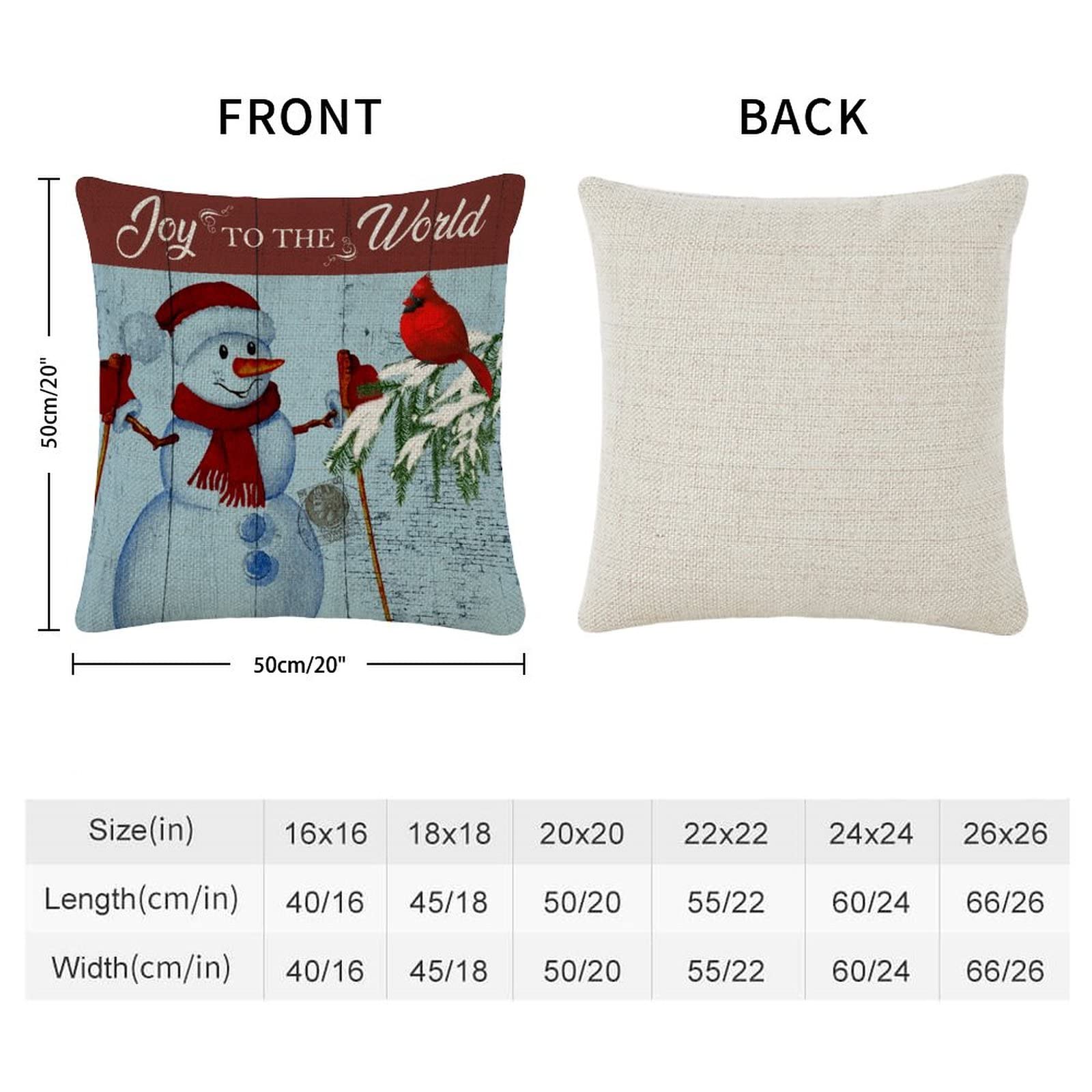 Juego De 2 Fundas De Almohada De Muñeco De Nieve De