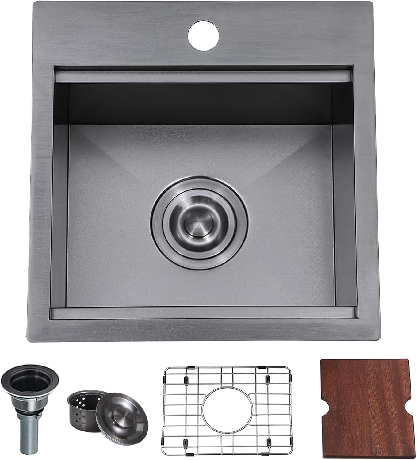 Bar sink drop-in 15x15 in workstation