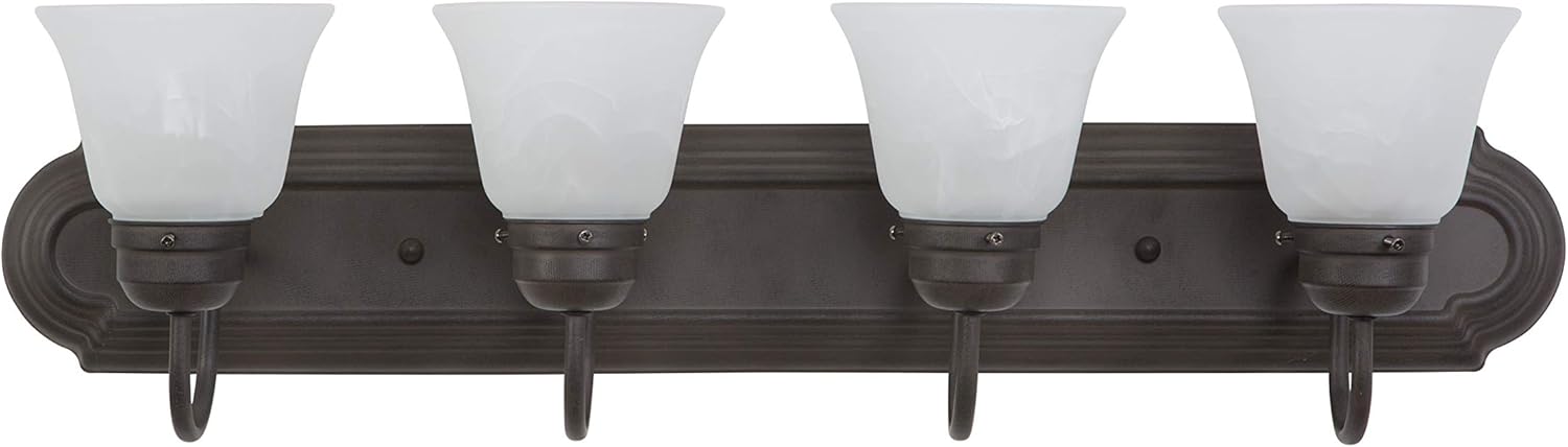 Yosemite Home Decor 4994-4DB 35-Inch 4 Bathroom, Dark Brown Vanity Light