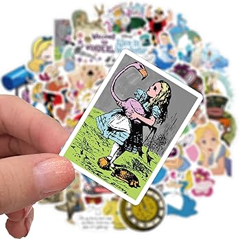 不思議の国のアリス キャンバスアート ステッカー 不思議の国のアリス ミニキャンバスアート アリス と 白うさぎ