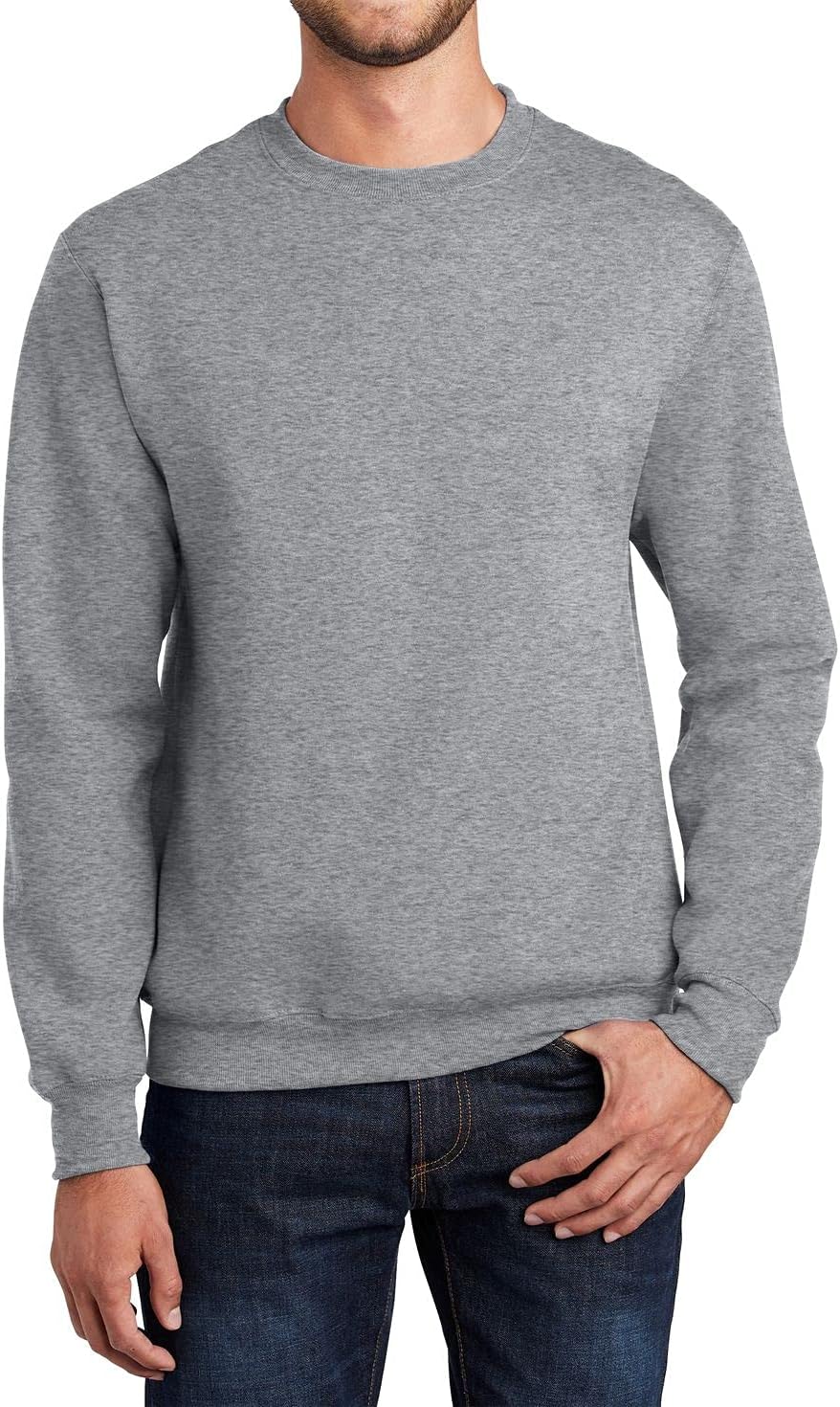 JustBlanks Mens Long Sleeve Sweatshirt Fleece Performance Crewneck Sweatshirts for Men