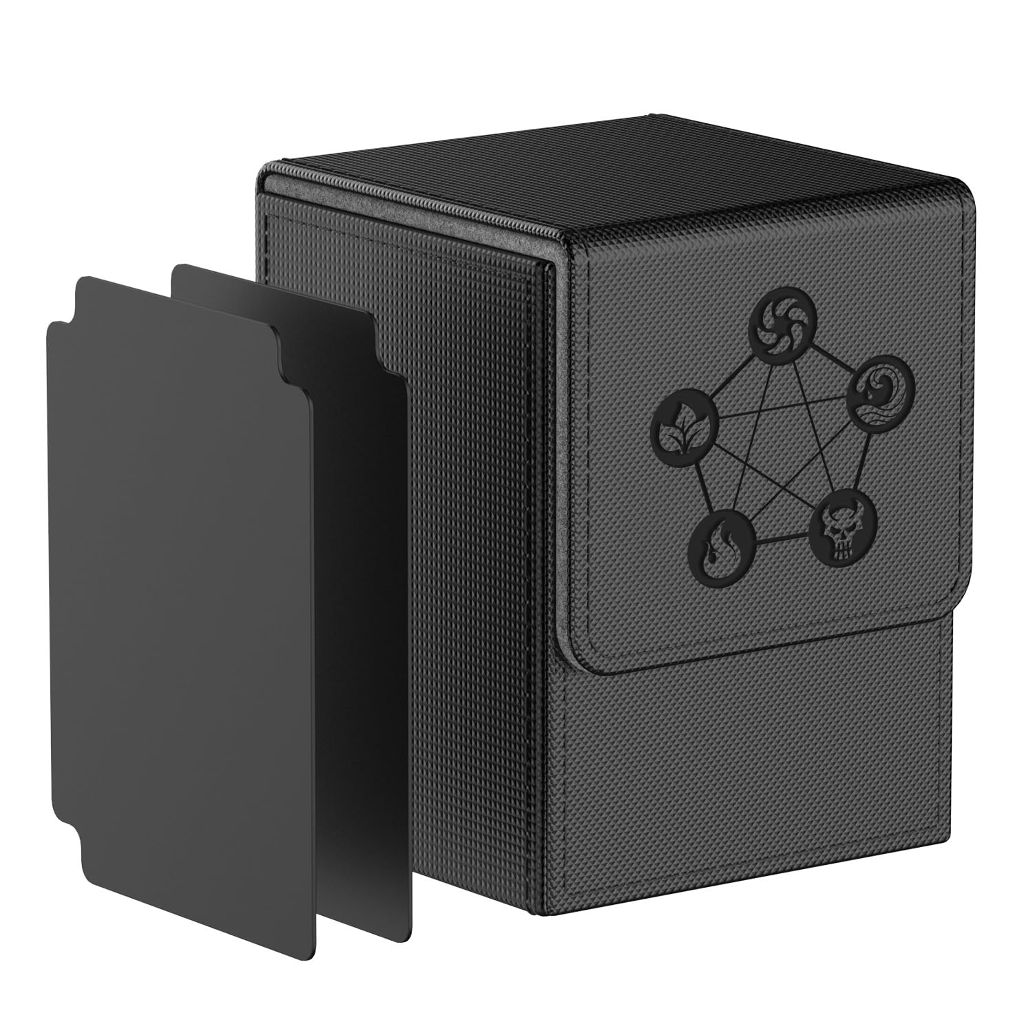 MIXPOET Deck Box compatible for MTG Commander Cards, Trading Card Case with  2 Dividers per Holder, Large Size for 100+ Cards