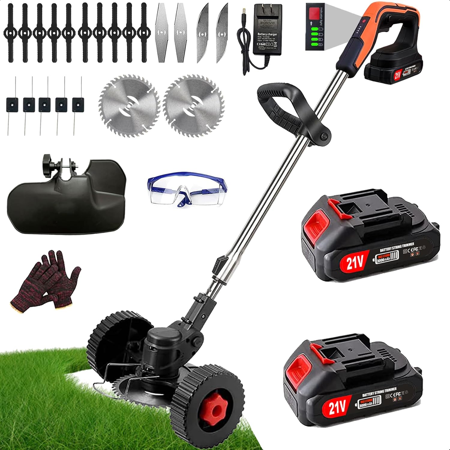 Cordless Weed Wacker Electric Weed Eater 21V Battery