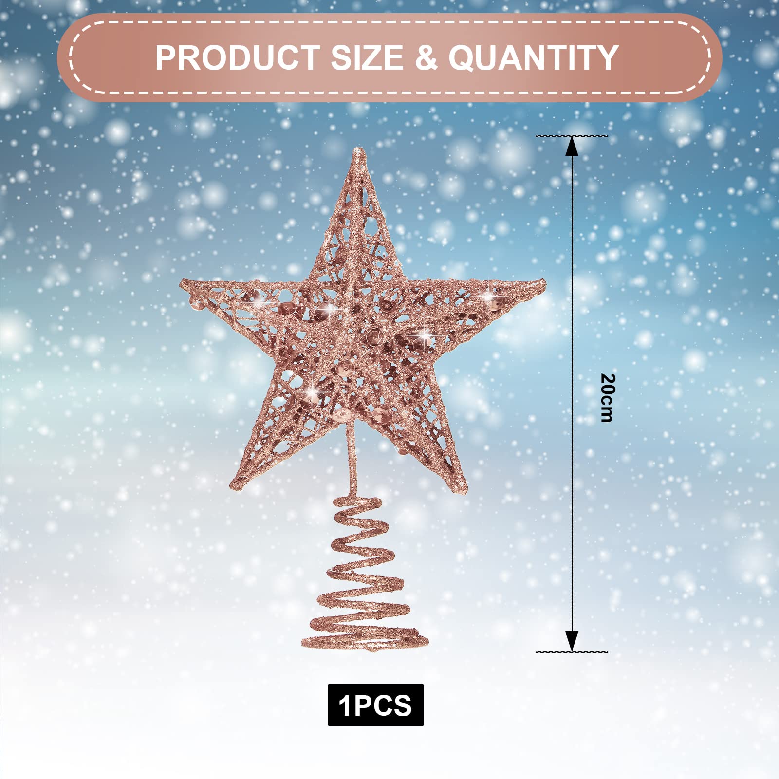 Juego de adornos de bolas de Navidad inastillables, bolas de árbol de plástico, bolas transparentes para árbol de cumpleaños, día festivo, decoración interior y exterior (oro rosa, 49 piezas)