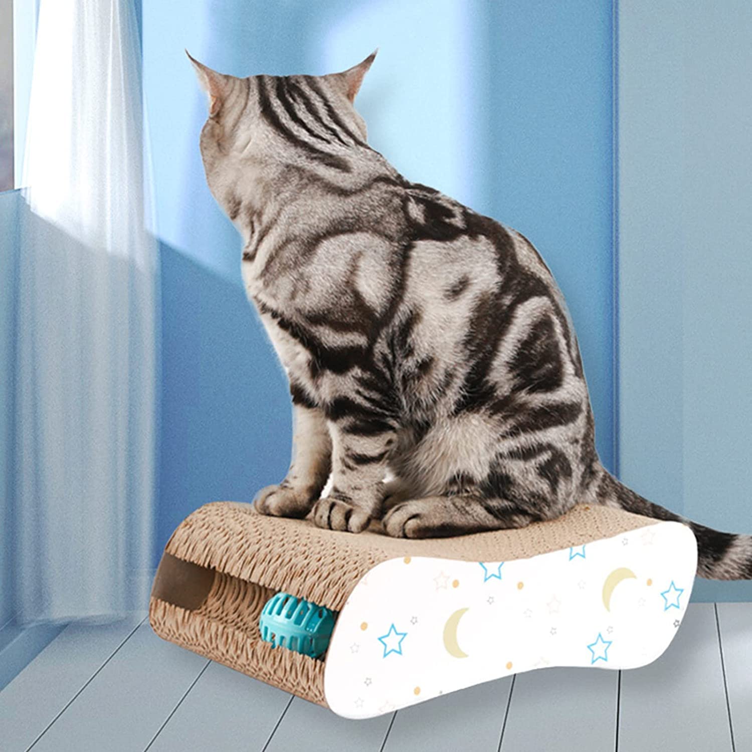Tiragraffi Per Gatti Tiragraffi Cartone Tiragraffi Per Gatti Con Erba Gatta Tiragraffi Reversibile Con Palla Tiragraffi Per Gatti Divertente In Cartone Con Pesce In Sisal Ondulato Tiragraffi Divano