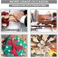 Vista 8 de Crocon Tabla de cortar de madera grande para cocina de 12.5 x 9 pulgadas, tablero de madera con forma rectangular grabada de pino y manzana