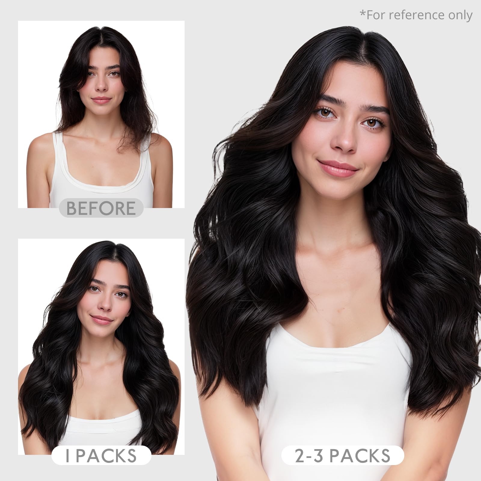 WENNALIFE Tressen Extensions Echthaar, 45cm 90g Dunkel Braun Tressen Echthaar zum Einnähen Echthaar Extensions Tressen Remy Haar Weft Echthaar Tressen Haarverlängerung Echthaar Sew In Hair Extensions | Haarverlängerung, 45,7 cm, 90 g, Balayage, Dunkelbrau