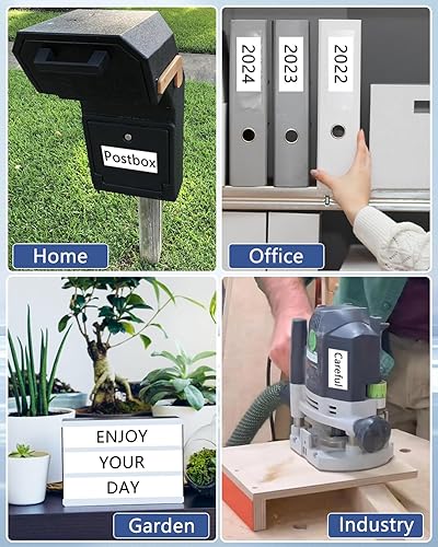 Miniatura 7 de Cruxer Cinta de etiquetas de repuesto blanca sobre negra de 0.94 pulgadas para Brother TZe-251 TZ 0.945 in 0.94 pulgadas, cinta laminada P-Touch