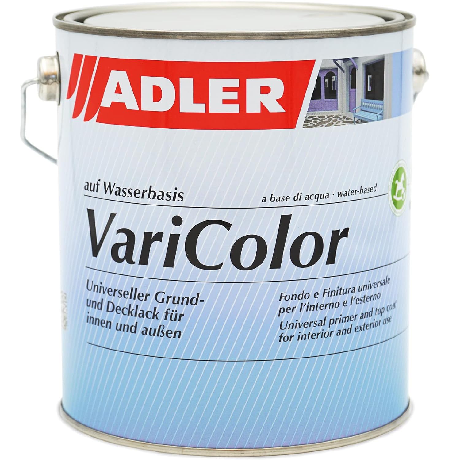 Buntlack Acryllack ADLER Varicolor in vielen Farbtönen, wasserbasiert 2,5l RAL7035 Lichtgrau