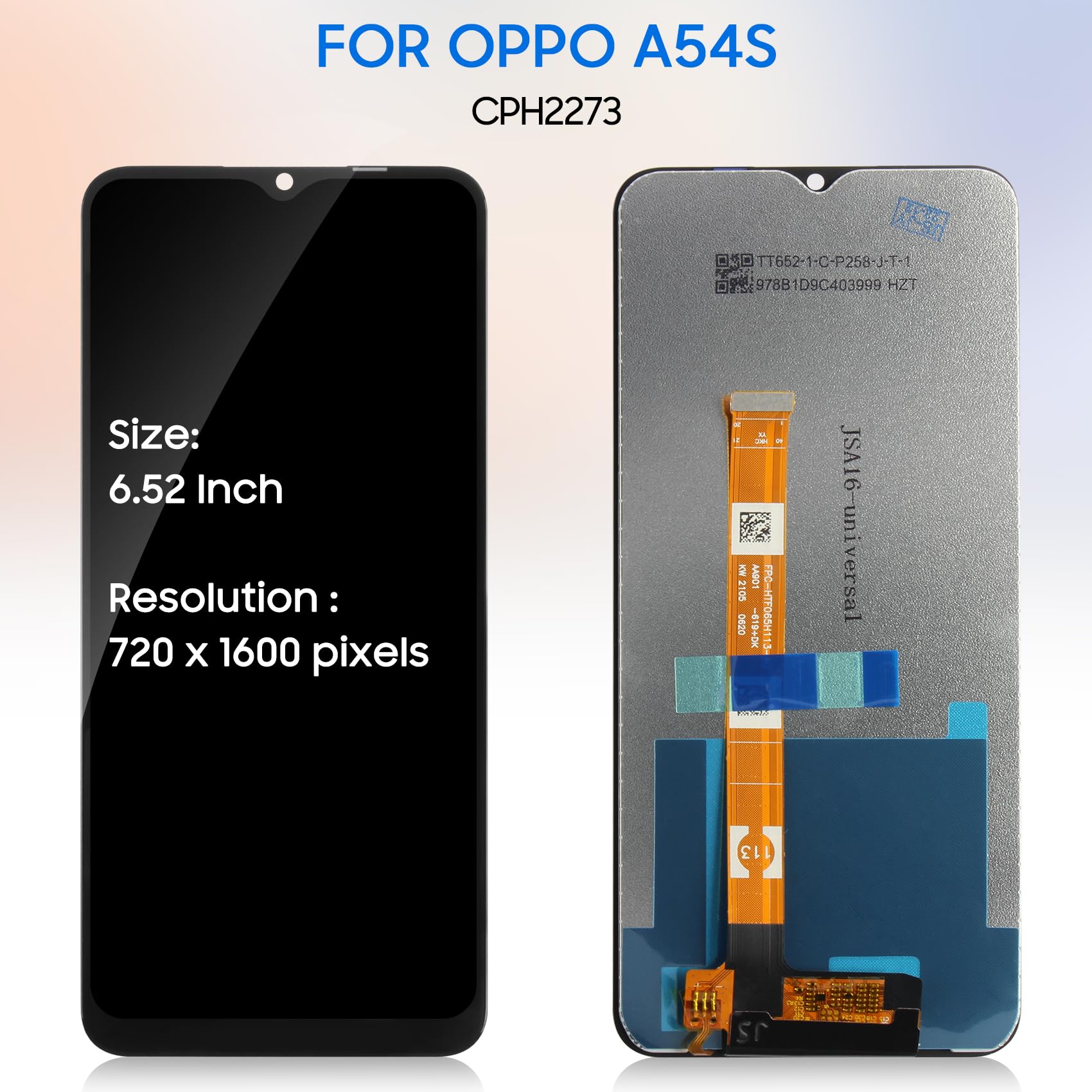 LCD Schermo Sostituzione Per Oppo A54s CPH2273 - Display Digitizer Con Kit Riparazione (Nero) - Foto 6