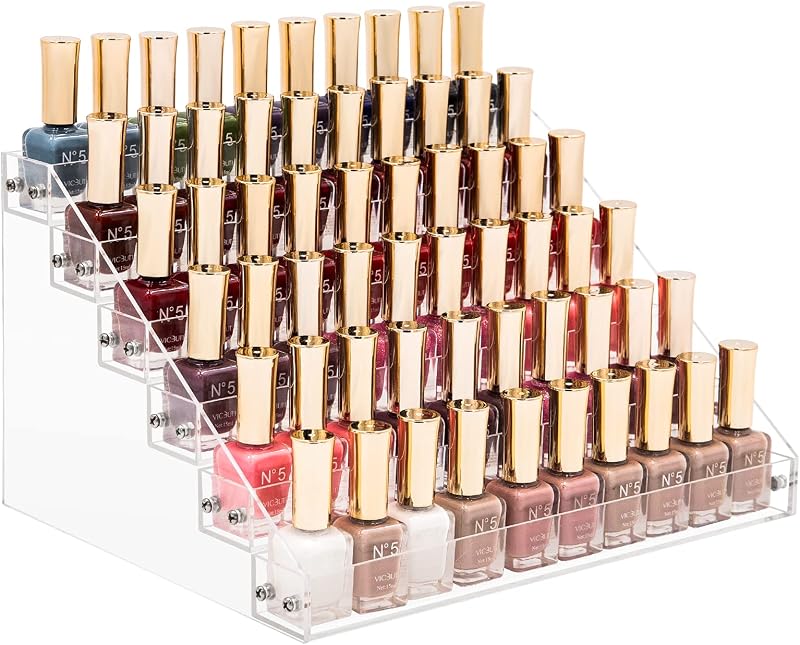 Organizador Benbilry de Acrílico com 6 Prateleiras para Cosméticos, Transparente, Pacote com 1
