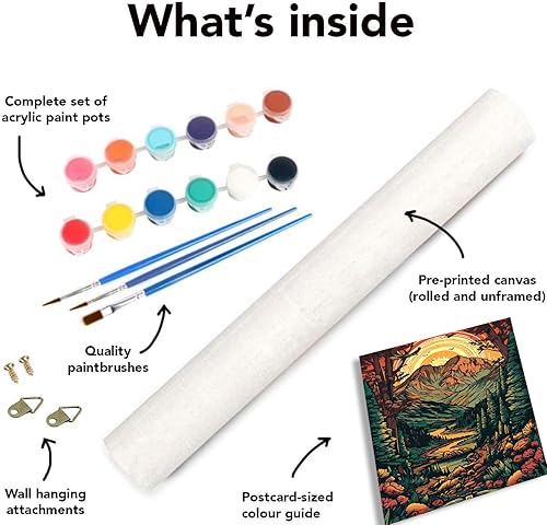 Miniatura 8 de CYNART Paquete de 6 kits de pintura por números para adultos, atracciones estadounidenses, viajes por ciudad, kit de pintura acrílica por números,