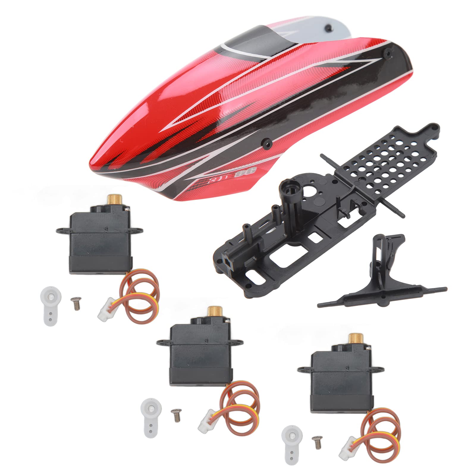 XK K110 Ensemble D'engrenages Servo en Métal amélioré pour Hélicoptère RC, Accessoires de Modification et de Mise à Niveau pour Le Modèle Applicable, Pièces de Haute Précision pour Les
