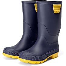 DREAM PAIRS Kids Waterproof Outdoor Rain Boots | Lightweight,Non-Slip Outsole,Easy-On,Unisex Boys Girls,Outdoor Puddle Rainy Day Play