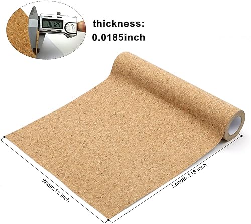 Miniatura 9 de Hojas autoadhesivas de corcho autoadhesivas, forro de corcho inteligente para CricutSilhouetteSizzixSiser Craft Cutting Machine Maker (patrón fino,