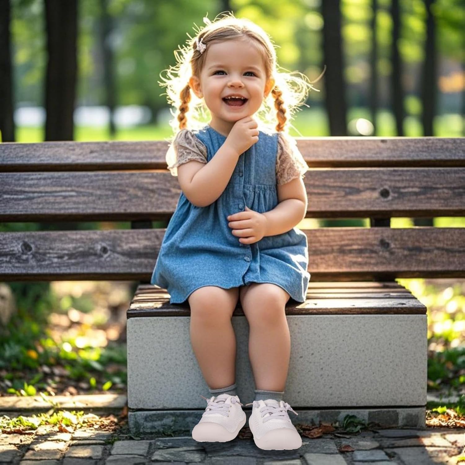 Baby First-Walking Shoes 1-4 Years Kid Shoes Trainers Toddler Infant Boys Girls Soft Sole Non Slip Cotton Canvas Mesh Breathable Lightweight TPR Material Slip-on Sneakers Outdoor - Image 6