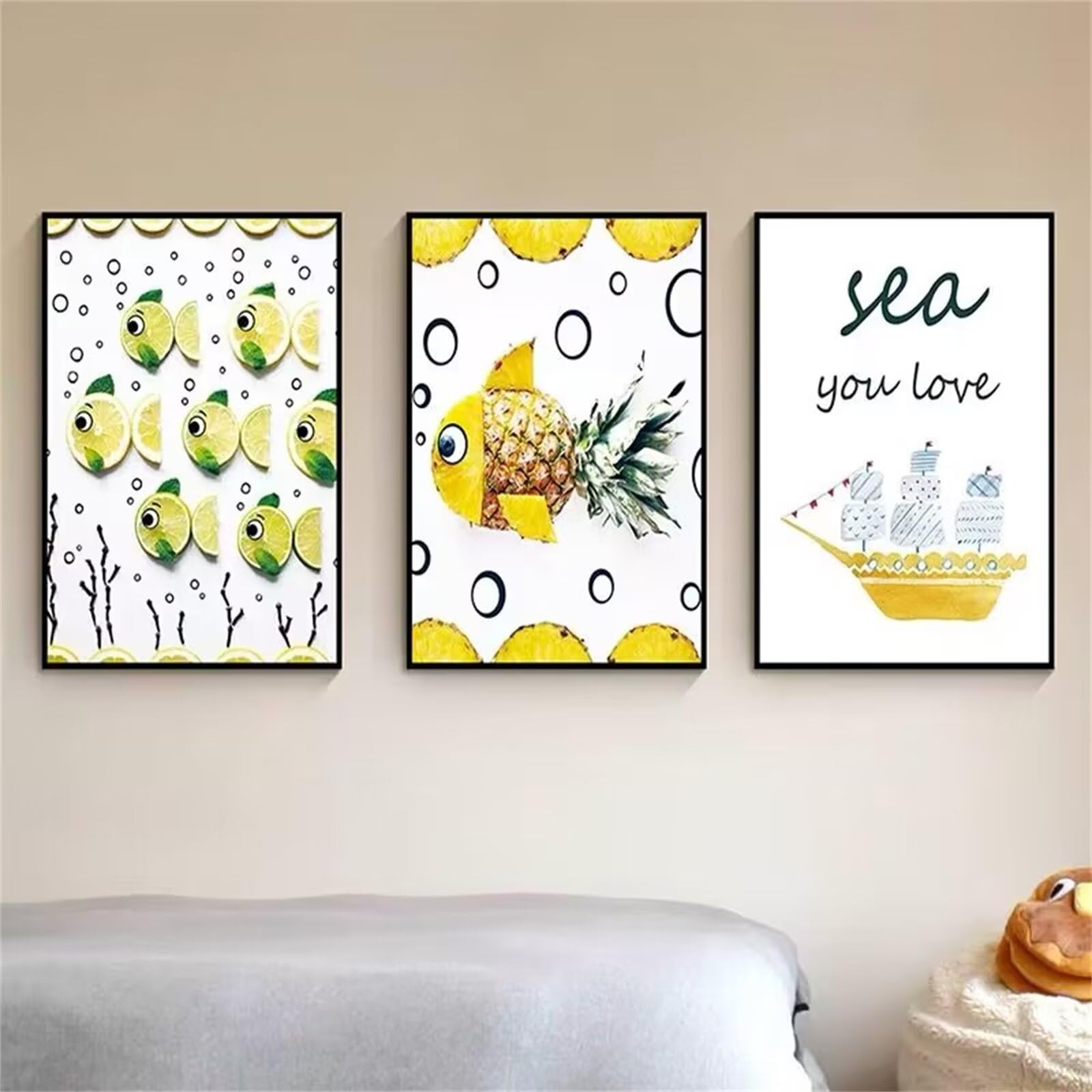 Peinture diamant 5D poisson ananas pour décoration murale