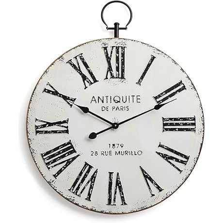 NIKKY HOME Industrial Wall Clock: Timeless Elegance for Your Space
