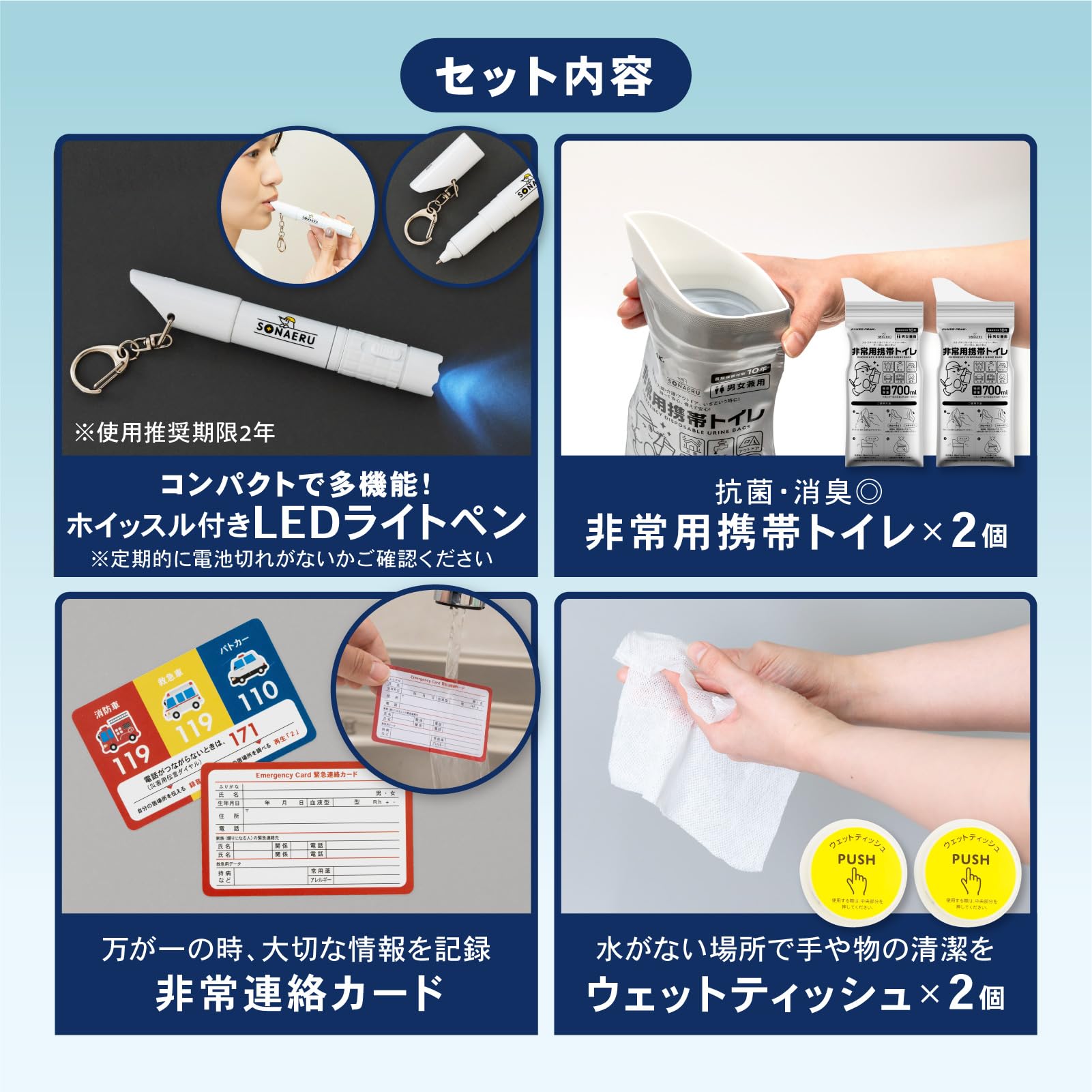 Amazon.co.jp: PYKES PEAK 携帯用 防災セット 13点セット ミニ防災