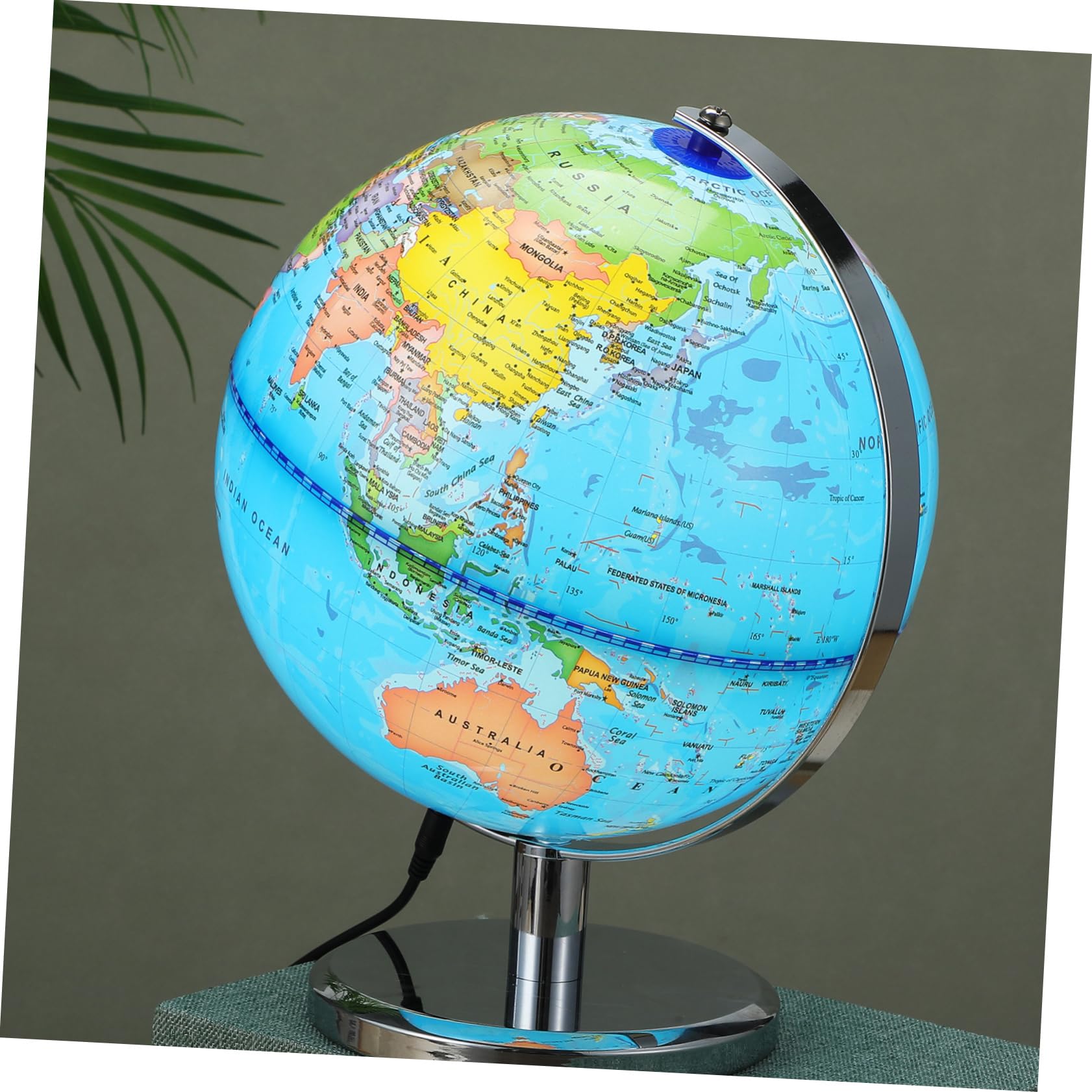 Globo Terráqueo Iluminado con Soporte Educativo para Niños