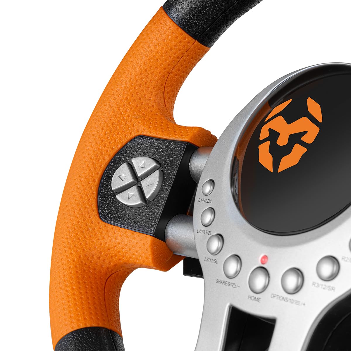 KROM K-Driver – Volante da corsa con pedali e vibrazioni, compatibile con PC, PS3, PS4 e Xbox One, con leva del cambio, levette e 12 pulsanti, connessione USB per giochi di guida