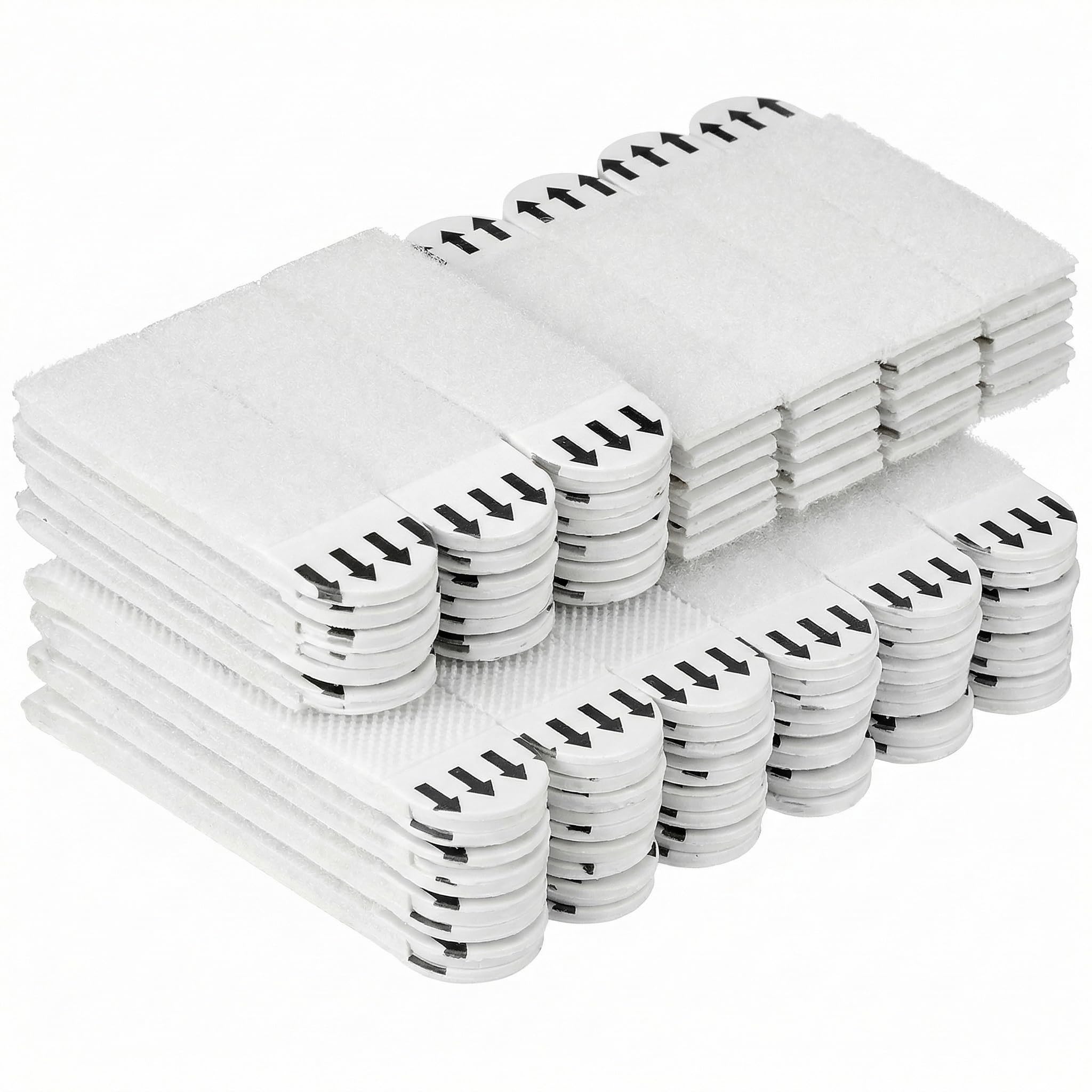 Qwork White Qwork® 40 Pairs 55 X 16 Mm Picture Hanging Strips Hook And Loop Frame Stickers - No Nail Damage Free And Removable (M Size)