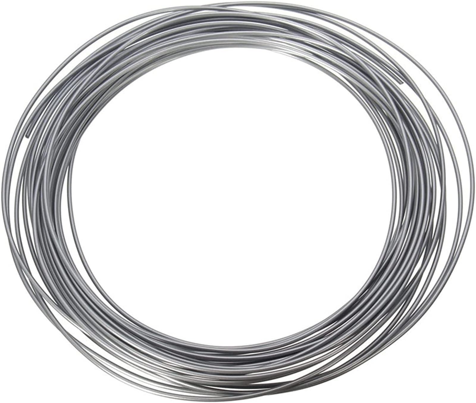 Cuerda de Alambre, Alambre Macizo galvanizado de Plata Varios calibres y Longitudes(10 Gauge- 28m/91.8ft Long)