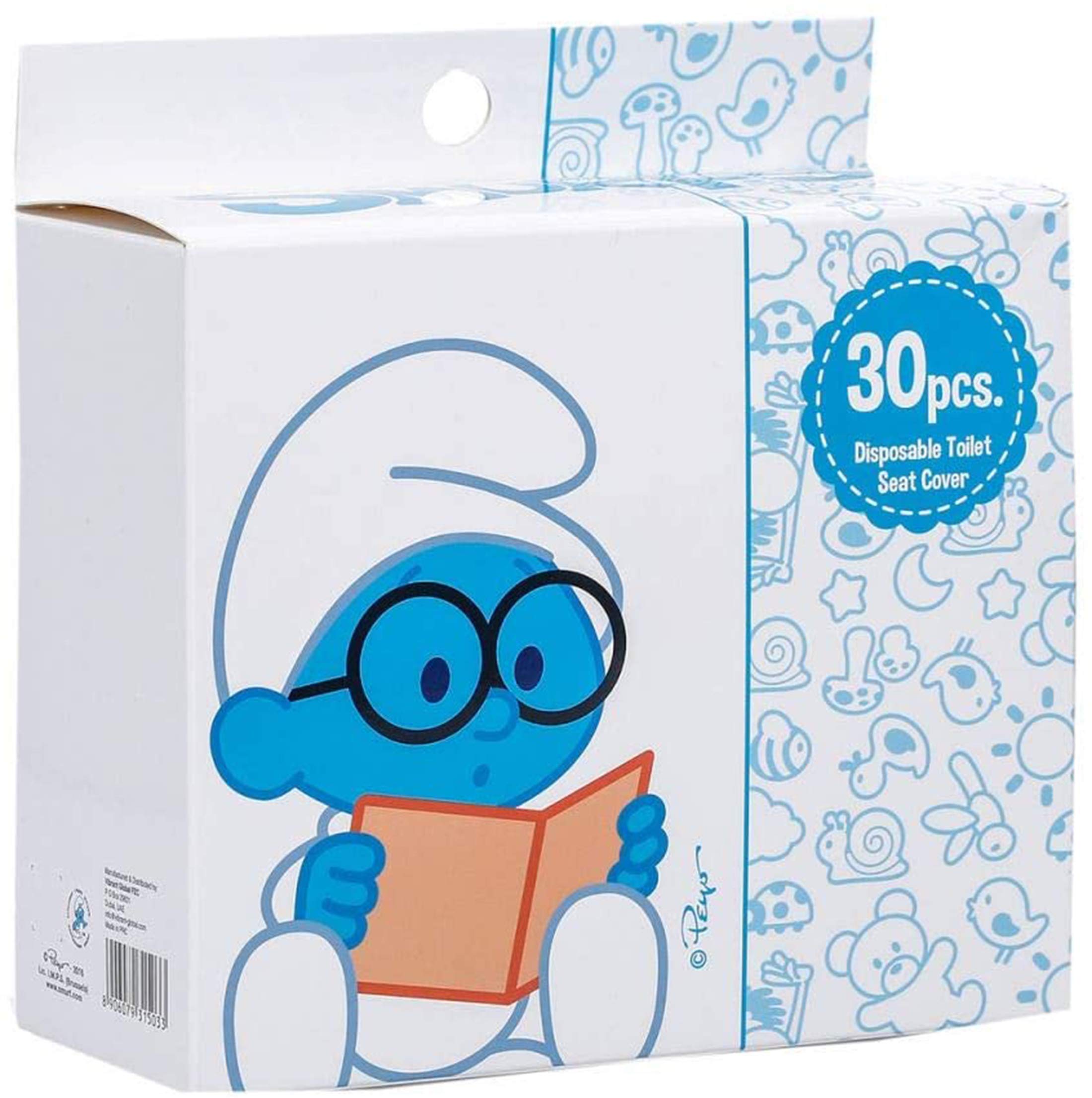 Smurfs VG-SB-TSC-3 30 Pieces Disposable Toilet Seat Covers, White, 30.0 cm x 16.0 cm x 22.0 cm