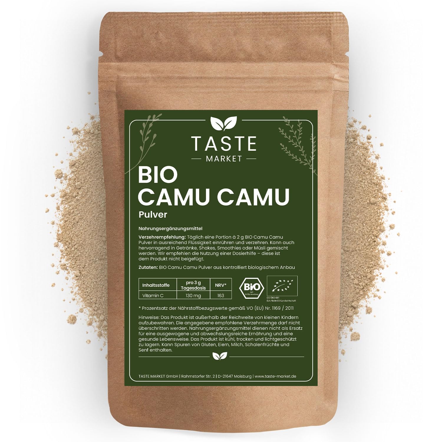 1 kg BIO Camu Camu Pulver | aus kontrolliert biologischem Anbau | natürliches Vitamin C