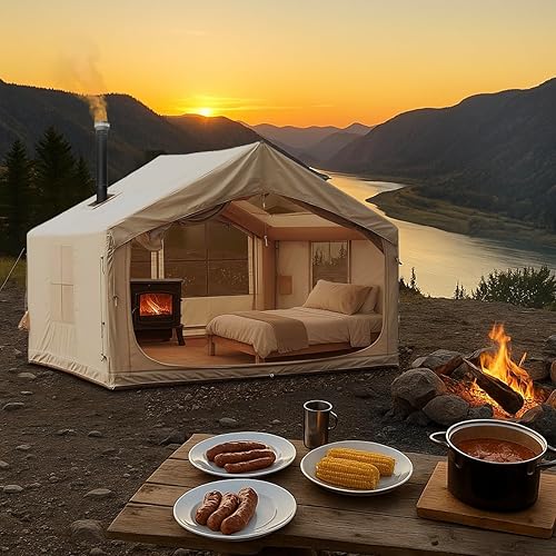 Tiendas inflables para acampar, tienda de campaña inflable grande con bomba de mano, tiendas de campaña de fácil instalación para 24681012 personas,