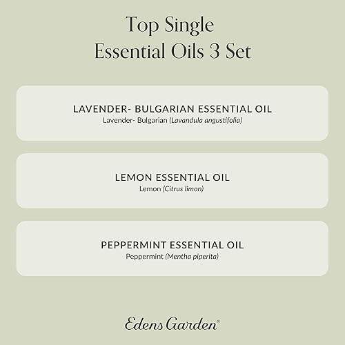 Miniatura 9 de Edens Garden Top - Juego de 3 aceites esenciales 100% puros, de grado terapéutico, aromas de aromaterapia sin diluir aceite de lavanda, menta y