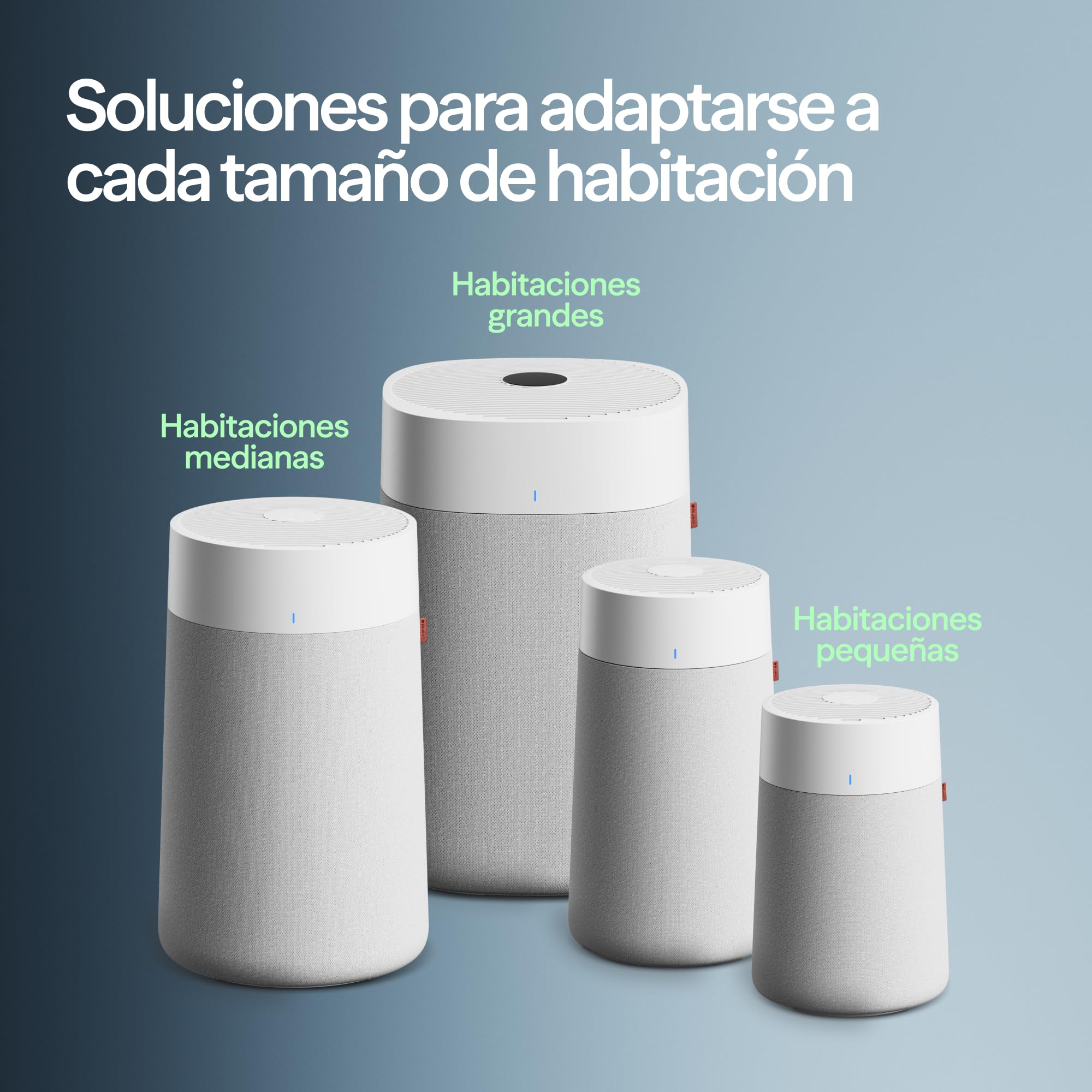 BLUEAIR Purificador de aire 43 m², inteligente y silencioso, HEPASilent, ideal para hogar, dormitorio, niños, polvo, alérgenos, humo, moho, pelo de mascotas - Blue Pure 511i Max