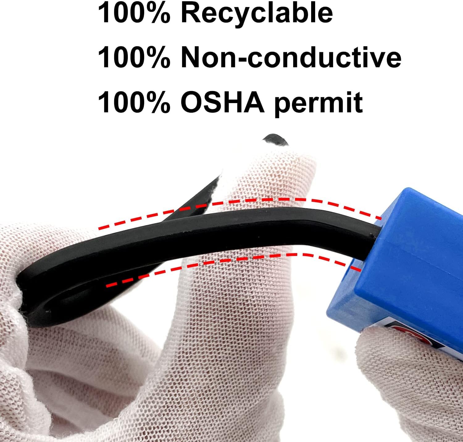 SAFBY OSHA Loto - Candado de seguridad con llave diferente, candado seguro OSHA Loto para estaciones y dispositivos de bloqueo y etiquetado (azul 1-10)